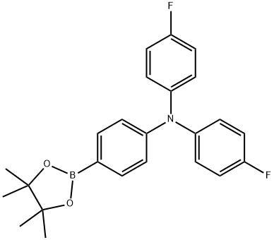 Benzenamine, N,N-bis(4-fluorophenyl)-4-(4,4,5,5-tetramethyl-1,3,2-dioxaborolan-2-yl)- Struktur