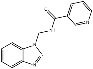 N-Benzotriazol-1-ylmethyl-nicotinamide Struktur