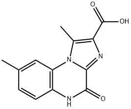 2-(2-hydroxyacetyl)-1,8-dimethylimidazo[1,2-a]quinoxalin-4(5H)-one Struktur