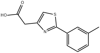 2-(3-METHYLPHENYL)-1,3-THIAZOL-4-YL]ACETIC ACID Struktur