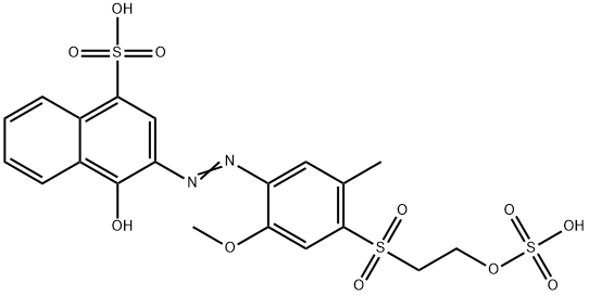 4-hydroxy-3-[[2-methoxy-5-methyl-4-[[2-(sulphooxy)ethyl]sulphonyl]phenyl]azo]naphthalenesulphonic acid  Struktur