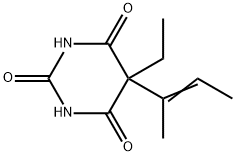 5-Ethyl-5-(1-methyl-1-propenyl)barbituric acid Struktur