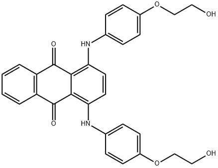 1,4-bis[[4-(2-hydroxyethoxy)phenyl]amino]anthraquinone  Struktur