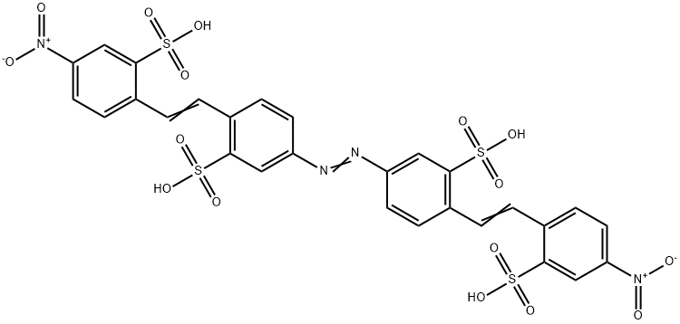 3,3'-Azobis[6-[2-(4-nitro-2-sulfophenyl)ethenyl]benzenesulfonic acid] Struktur