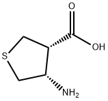 3-Thiophenecarboxylicacid,4-aminotetrahydro-,cis-(9CI) Struktur