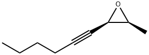 Oxirane, 2-(1-hexynyl)-3-methyl-, (2R-cis)- (9CI) Struktur