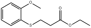 Propanoic acid, 3-[(2-methoxyphenyl)thio]-, ethyl ester Struktur