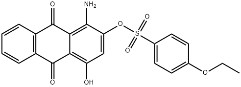 1-amino-9,10-dihydro-4-hydroxy-9,10-dioxo-2-anthryl 4-ethoxybenzenesulphonate Struktur