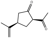 Cyclopentanone, 2-acetyl-4-(1-methylethenyl)-, (2R-cis)- (9CI) Struktur