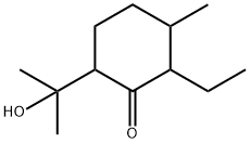 Cyclohexanone,  2-ethyl-6-(1-hydroxy-1-methylethyl)-3-methyl- Struktur