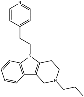 2,3,4,5-Tetrahydro-2-propyl-5-[2-(4-pyridyl)ethyl]-1H-pyrido[4,3-b]indole Struktur