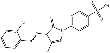 4-[4-[(2-chlorophenyl)azo]-4,5-dihydro-3-methyl-5-oxo-1H-pyrazol-1-yl]benzenesulphonic acid Struktur