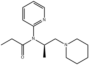 N-[[R,(-)]-1-Methyl-2-piperidinoethyl]-N-(2-pyridyl)propionamide Struktur