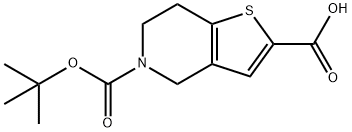 5-(TERT-ブチルトキシカルボニル)-4,5,6,7-テトラヒドロチエノ-[3,2-C]ピリジン-2-カルボン酸 化學構造式