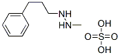 2-methyl-1-(3-phenylpropyl)hydrazine, sulfuric acid Struktur