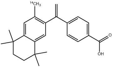 4-[1-(3,5,5,8,8-PENTAMETHYL-5,6,7,8-TETRAHYDRO-NAPHTHALEN-2-YL)-VINYL]-BENZOIC ACID Struktur