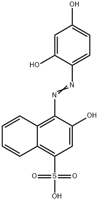 4-[(2,4-dihydroxyphenyl)azo]-3-hydroxynaphthalene-1-sulphonic acid Struktur