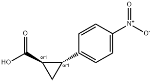 CYCLOPROPANECARBOXYLIC ACID, 2-(4-NITROPHENYL)-, (1R,2R)-REL- Struktur