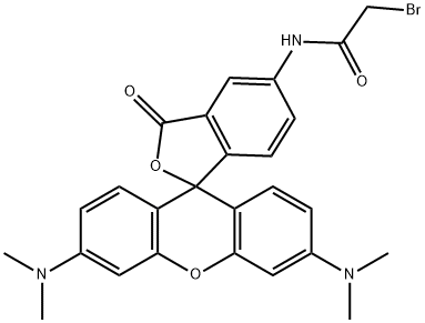 5-[Bromoacetamido]tetramethylrhodamine Struktur