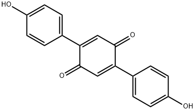 2,5-Bis(4-hydroxyphenyl)-2,5-cyclohexadiene-1,4-dione Struktur