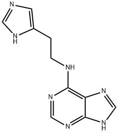 N-[2-(1H-imidazol-4-yl)ethyl]-1H-adenine Struktur