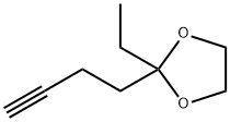 1,3-Dioxolane,  2-(3-butynyl)-2-ethyl-  (9CI) Struktur