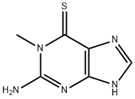 2-Amino-1,7-dihydro-1-methyl-6H-purine-6-thione Struktur