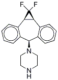 1,1-Difluorocyclopropane-1-dibenzosuberyl Piperazine Dihydrochloride Struktur