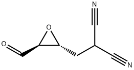 Propanedinitrile, [(3-formyloxiranyl)methyl]-, trans- (9CI) Struktur