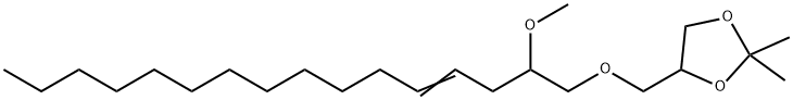 4-[[(2-Methoxy-4-hexadecenyl)oxy]methyl]-2,2-dimethyl-1,3-dioxolane Struktur