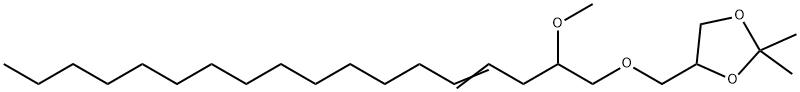 4-[[(2-Methoxy-4-octadecenyl)oxy]methyl]-2,2-dimethyl-1,3-dioxolane Struktur