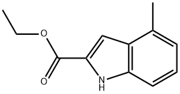 1H-Indole-2-carboxylic acid, 4-Methyl-, ethyl ester Struktur