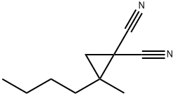 2-Butyl-2-methyl-1,1-cyclopropanedicarbonitrile Struktur