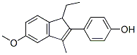 4-(1-ethyl-5-methoxy-3-methyl-1H-inden-2-yl)phenol Struktur