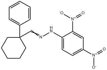 1-Phenylcyclohexanecarbaldehyde 2,4-dinitrophenyl hydrazone Struktur