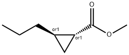 Cyclopropanecarboxylic acid, 2-propyl-, methyl ester, trans- (9CI) Struktur