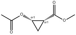 Cyclopropanecarboxylic acid, 2-(acetyloxy)-, methyl ester, cis- (9CI) Struktur