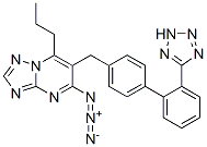 4-azido-2-propyl-3-[[4-[2-(2H-tetrazol-5-yl)phenyl]phenyl]methyl]-1,5, 7,9-tetrazabicyclo[4.3.0]nona-2,4,6,8-tetraene Struktur