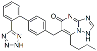 2-butyl-3-[[4-[2-(2H-tetrazol-5-yl)phenyl]phenyl]methyl]-1,5,7,9-tetra zabicyclo[4.3.0]nona-2,5,7-trien-4-one Struktur