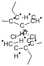 Bis(1-ethyl-2-methylcyclopentadienyl)zirconium dichloride Struktur