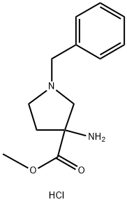 Methyl 3-amino-1-benzyl-3-pyrrolidinecarboxylate 2HCl Struktur