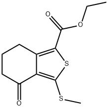 ETHYL 3-(METHYLTHIO)-4-OXO-4,5,6,7-TETRAHYDROBENZO[C]THIOPHENE-1-CARBOXYLATE Structure