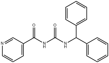 N-(benzhydrylcarbamoyl)pyridine-3-carboxamide Struktur