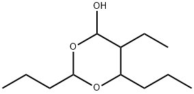 2,6-Dipropyl-5-ethyl-1,3-dioxane-4-ol Struktur