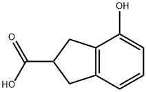 4-hydroxy-2,3-dihydro-1H-indene-2-carboxylic acid Struktur