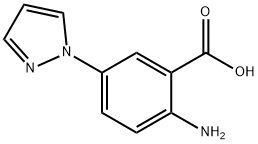 Benzoic acid, 2-amino-5-(1H-pyrazol-1-yl)- (9CI) Struktur