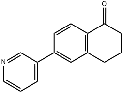 6-(pyridin-3-yl)-3,4-dihydronaphthalen-1(2H)-one Struktur