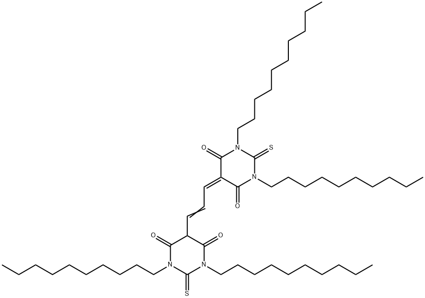 1,3-DIDECYL-5-[3-(1,3-DIDECYLHEXAHYDRO-4,6-DIOXO-2-THIOXO-5-PYRIMIDINYL)-2-PROPENYLIDENE]DIHYDRO-2-THIOXO-4,6-(1H,5H)-PYRIMIDINEDIONE Struktur