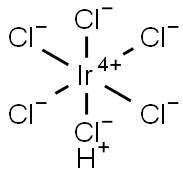 Hexachloroiridic acid hexahydrate Struktur