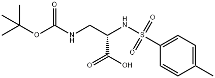 (S)-BOC-3-AMINO-2-(P-TOLUENESULFONYLAMINO)-PROPIONIC ACID Struktur